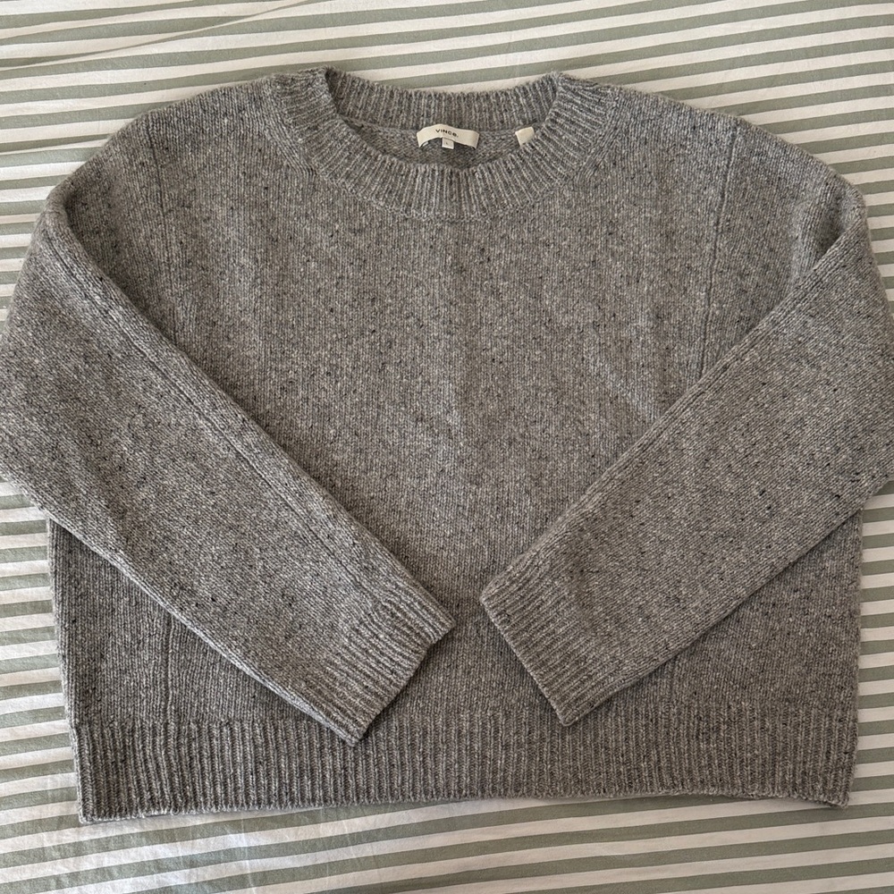 Vince cashmere Heather Gray Crewneck Sweater - Women's Knit Pullover